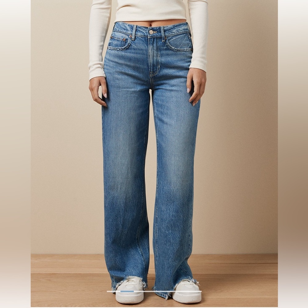 AE Dreamy Drape Super High-Rise Baggy Wide Leg Jean